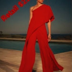 Adrianna Papell Red Jumpsuit